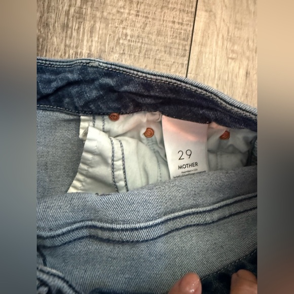 Mother Jeans The Looker Ankle Fray Jeans Size 29 Medium Wash Mid Rise - Picture 9 of 13